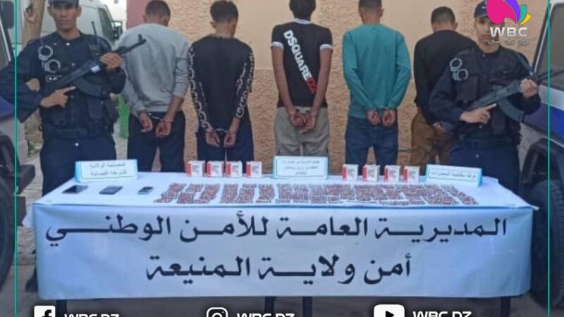 شرطة المنيعة تطيح بشبكة إجرامية وتحجز 1350 كبسولة من المؤثرات العقلية
