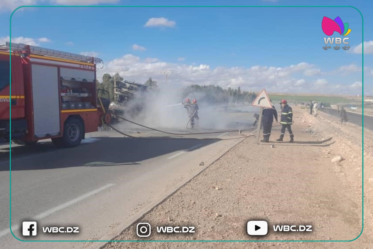 الجلفة: احتراق شاحنة دون تسجيل خسائر بشرية بعين الابل